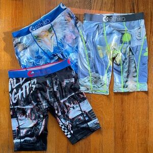 Ethika Mens Staple Boxer Briefs Eagle Shock Vault size small set of 3